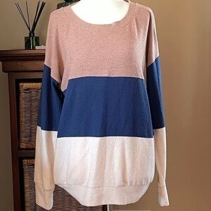 Nine Britton Color Block Crew Neck Sweatshirt